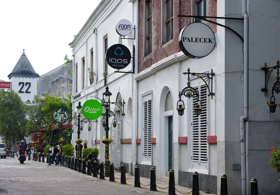 Suasana kawasan kota lama di Kota Muntok